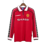 Manchester United Home Retro Long Sleeve Soccer Jersey 1998/99 - thejerseys