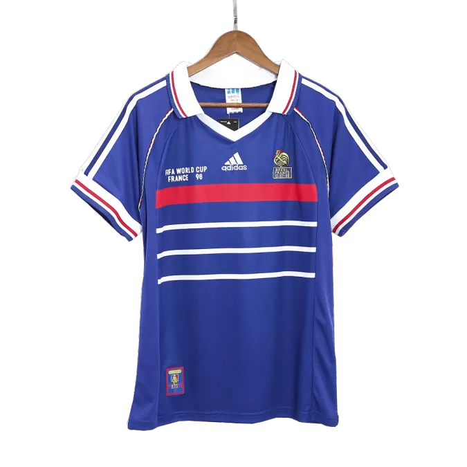 France Home Retro Soccer Jersey 1998 - thejerseys