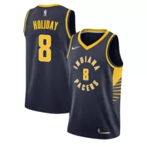 Men's Indiana Pacers Justin Holiday #8 Navy Swingman Jersey 2019/20 - Icon Edition - thejerseys