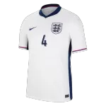 [Super Quality] Men's England RICE #4 Home Soccer Jersey Euro - thejerseys
