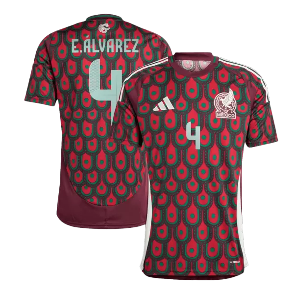 Men's Mexico E.ÁLVAREZ #4 Home Soccer Jersey Copa América 2024 - thejerseys