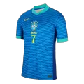 Men's Brazil VINI JR. #7 Away Soccer Jersey Copa América 2024 - thejerseys
