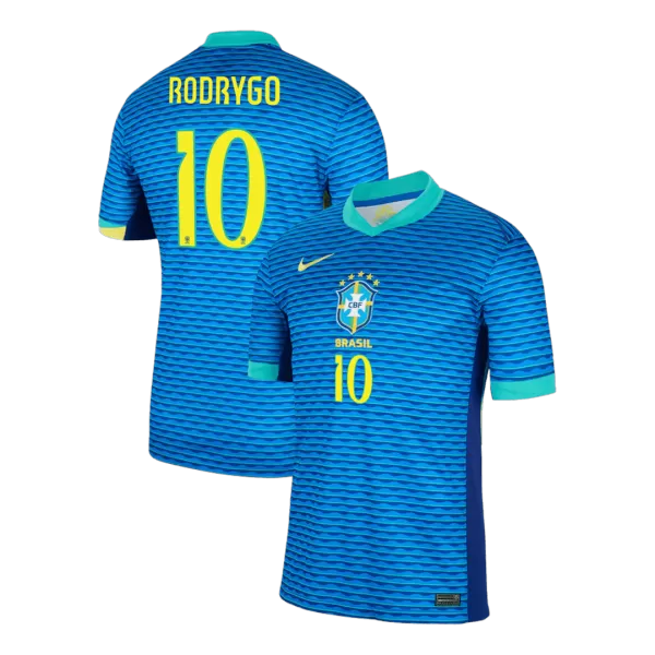 Men's Brazil RODRYGO #10 Away Soccer Jersey Copa América 2024 - thejerseys