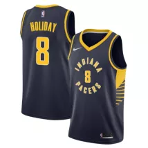 Men's Indiana Pacers Justin Holiday #8 Navy Swingman Jersey - Icon Edition - thejerseys