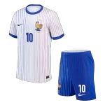 Kid's France MBAPPE #10 Away Jerseys Kit(Jersey+Shorts) Euro 2024 - thejerseys