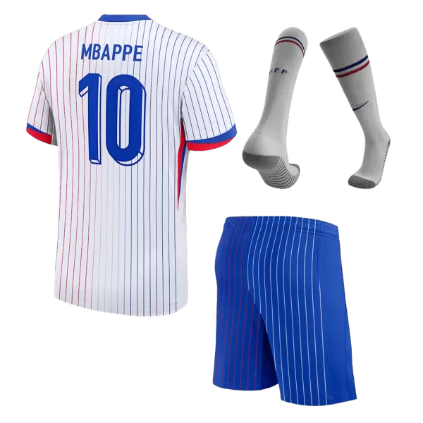 Kid's France MBAPPE #10 Away Jerseys Full Kit Euro 2024 - thejerseys