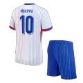 Kid's France MBAPPE #10 Away Jerseys Kit(Jersey+Shorts) Euro 2024 - thejerseys