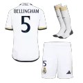 Kid's Real Madrid BELLINGHAM #5 Home Jerseys Full Kit 2023/24 - thejerseys