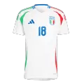 Men's Italy BARELLA #18 Away Soccer Jersey Euro 2024 - thejerseys