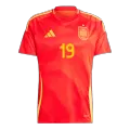 Men's Spain LAMINE YAMAL #19 Home Soccer Jersey Euro 2024 - thejerseys
