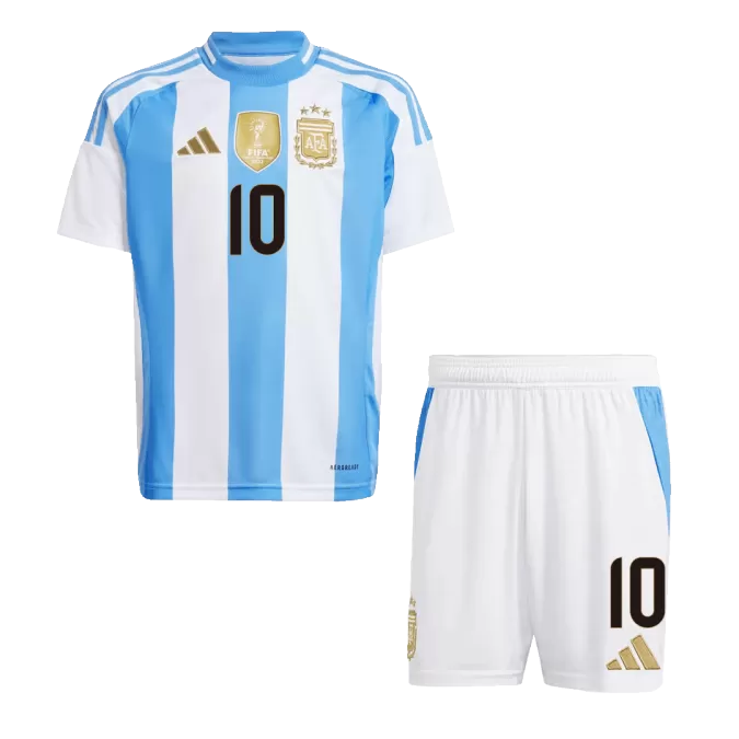 Kid's Argentina MESSI #10 Home Jerseys Kit(Jersey+Shorts) Copa América 2024 - thejerseys