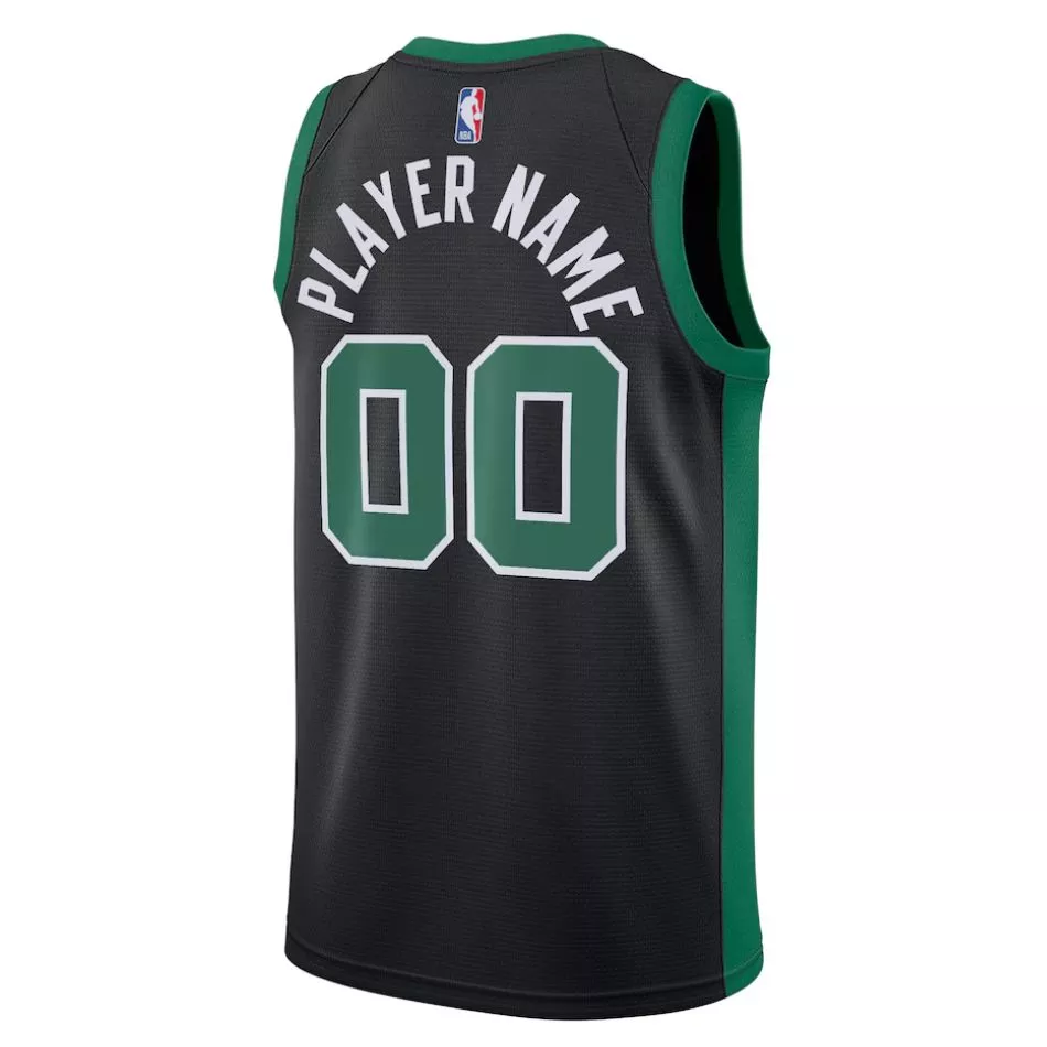Men's Boston Celtics Custom Black Swingman Jersey - Statement Edition - thejerseys