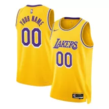 Men's Los Angeles Lakers Custom Gold Swingman Jersey - Icon Edition - thejerseys