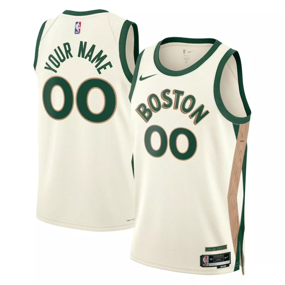 Men's Boston Celtics Custom White Swingman Jersey 2023/24 - City Edition - thejerseys