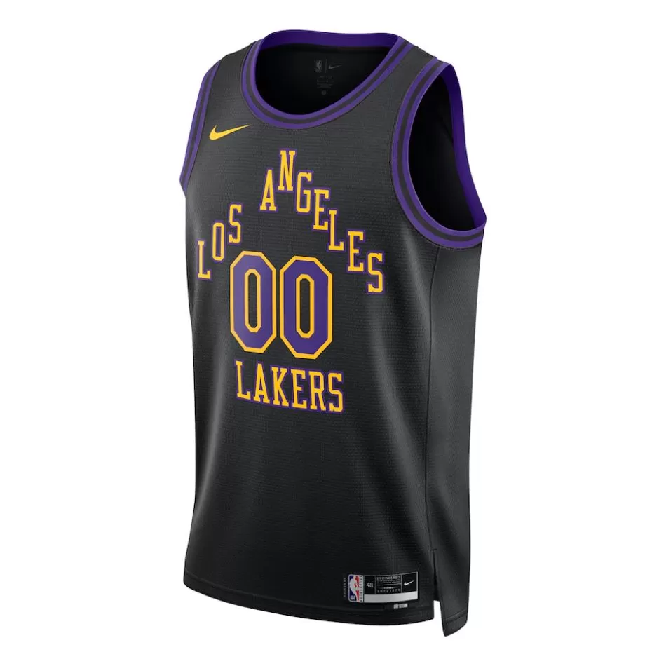 Men's Los Angeles Lakers Custom Black Swingman Jersey 2023/24 - City Edition - thejerseys