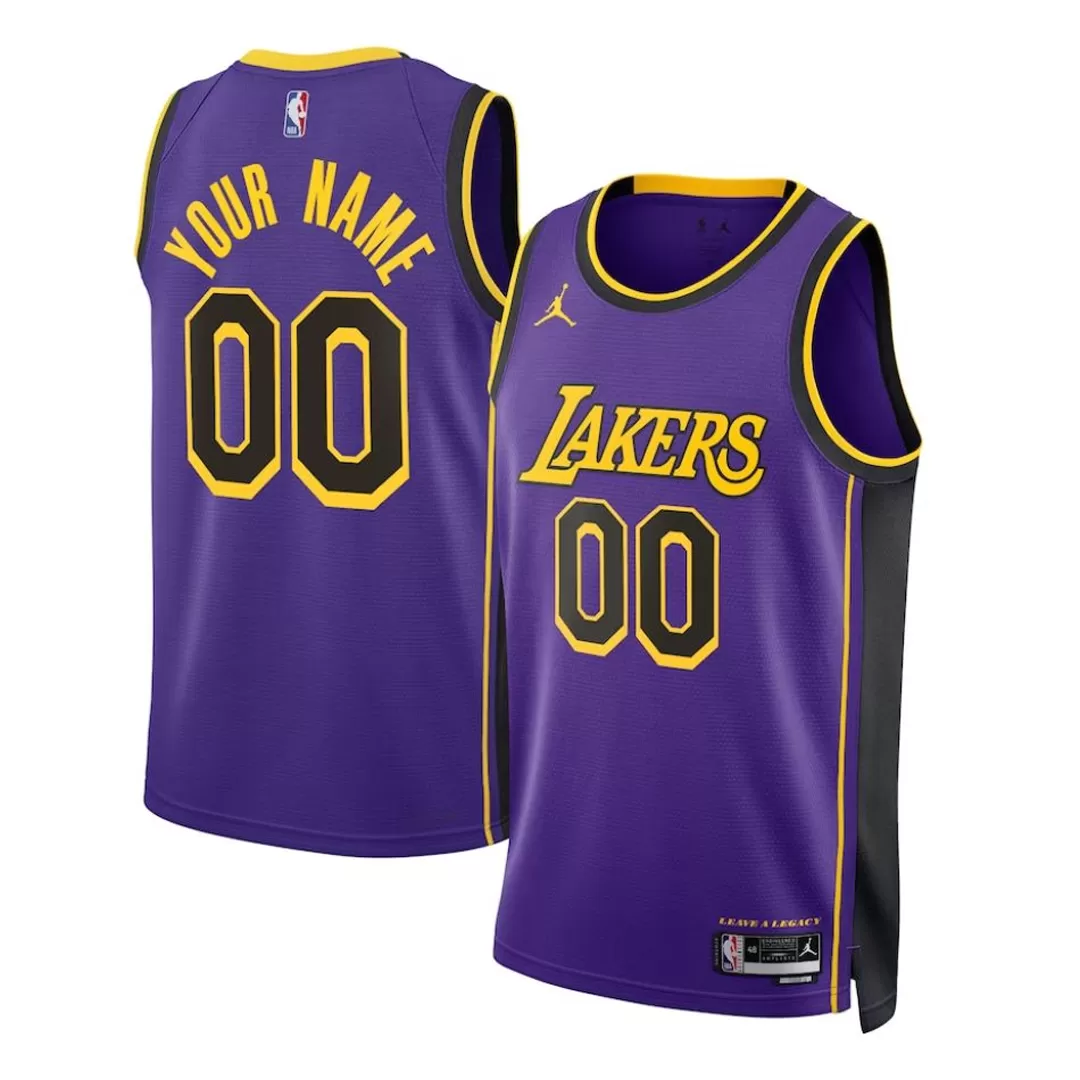 Men's Los Angeles Lakers Custom Purple Swingman Jersey 2022/23 - Statement Edition