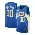 Men's Milwaukee Bucks Custom Royal Swingman Jersey 2023/24 - City Edition - thejerseys