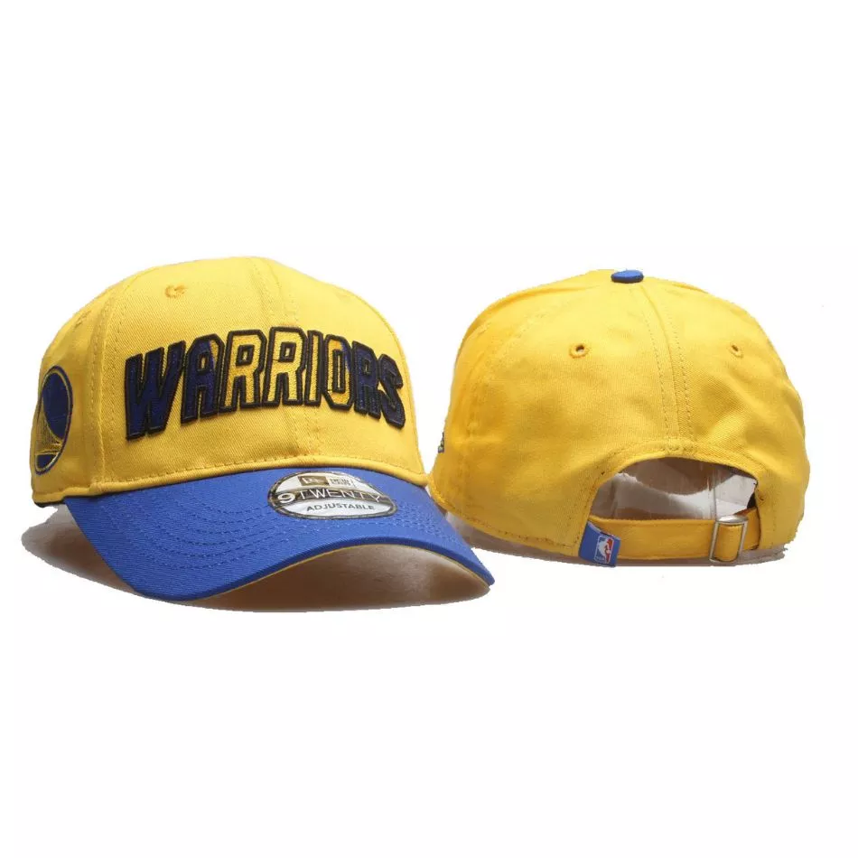 Men NBA Golden State Warriors Yellow Adjustable Hat - thejerseys