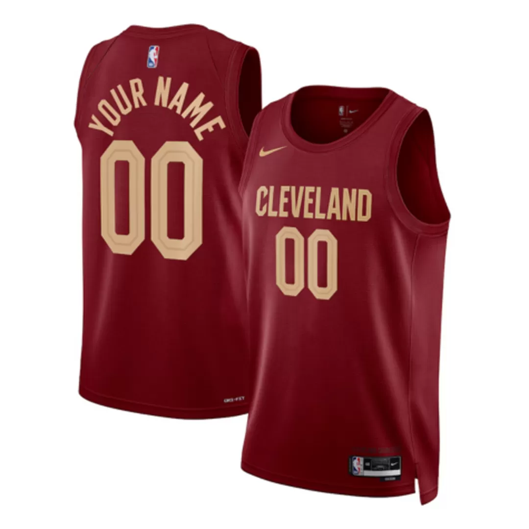 Men's Cleveland Cavaliers Custom Burgundy Swingman Jersey - Icon Edition