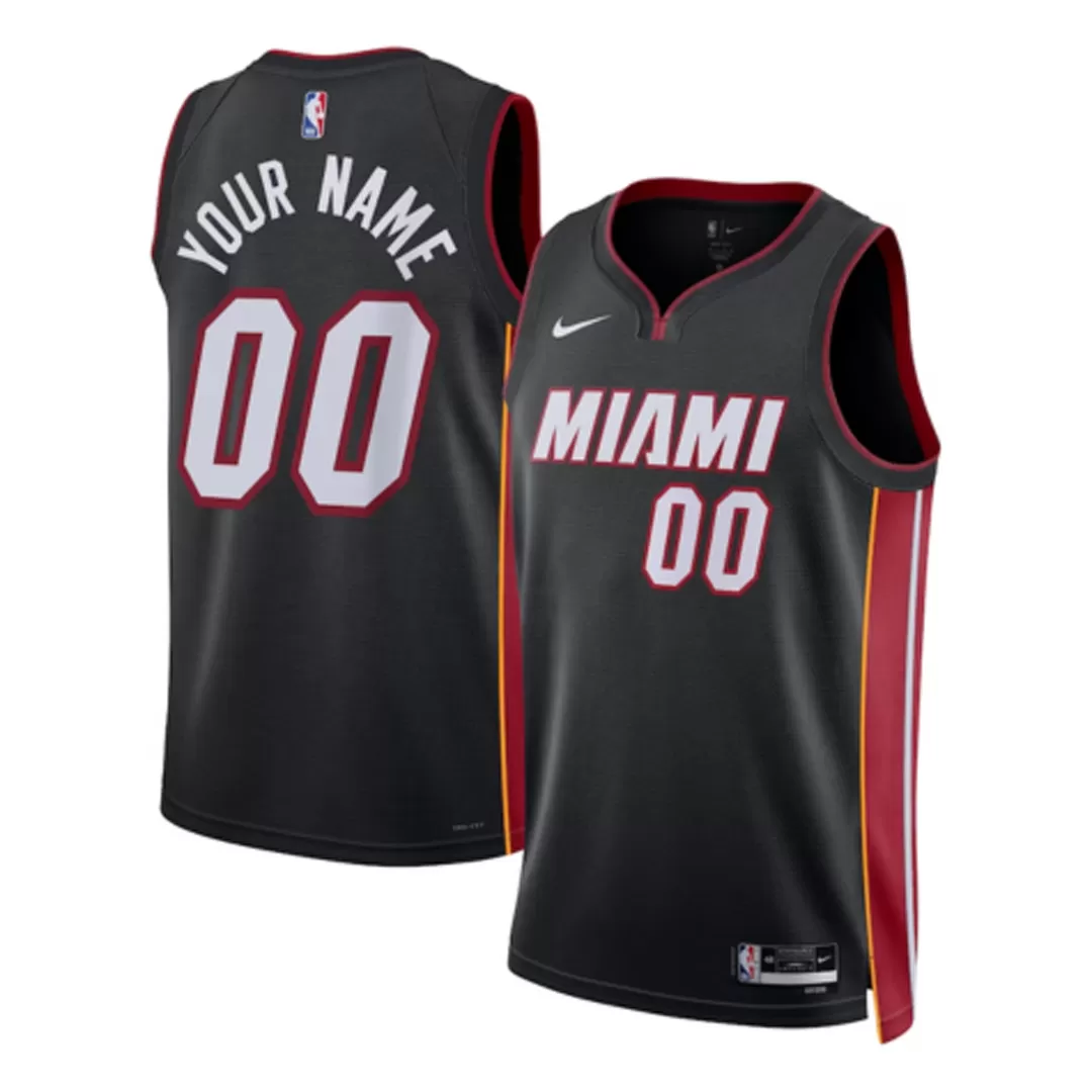 Men's Miami Heat Custom Swingman Jersey - Icon Edition