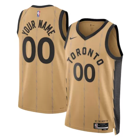 Men's Toronto Raptors Custom Gold Swingman Jersey 2023/24 - City Edition - thejerseys