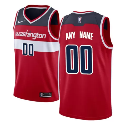 Men's Washington Wizards Custom Red Swingman Jersey - Icon Edition - thejerseys