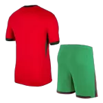 Men's Portugal Home Jersey (Jersey+Shorts) Kit Euro 2024 - thejerseys