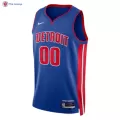Men's Detroit Pistons Custom Blue Swingman Jersey - Icon Edition - thejerseys