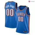 Men's Oklahoma City Thunder Custom Blue Swingman Jersey - Icon Edition - thejerseys