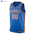 Men's Oklahoma City Thunder Custom Blue Swingman Jersey - Icon Edition - thejerseys