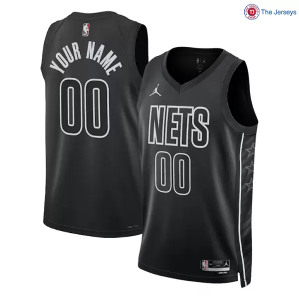 Men's Brooklyn Nets Custom Black Swingman Jersey 2022/23 - Statement Edition - thejerseys