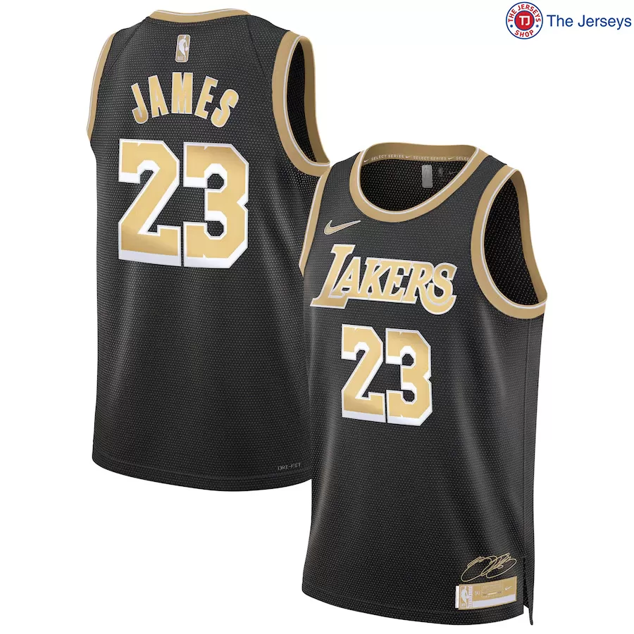 Men's Los Angeles Lakers James #23 Black Select Series Swingman Jersey 2024 - thejerseys