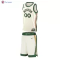 Men's Boston Celtics Custom White City Swingman Uniform 2023/24 - thejerseys