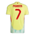 Men's Spain MORATA #7 Away Soccer Jersey Euro 2024 - thejerseys