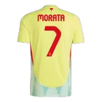 Men's Spain MORATA #7 Away Soccer Jersey Euro 2024 - thejerseys