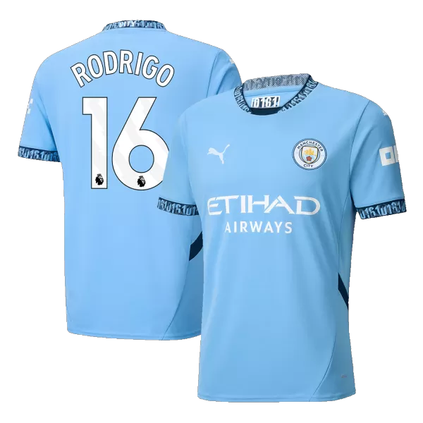 [Super Quality] Men's Manchester City RODRIGO #16 Home Soccer Jersey 2024/25 - thejerseys