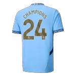 [Super Quality] Men's Manchester City CHAMPIONS #24 Home Soccer Jersey 2024/25 Champion Edition - thejerseys