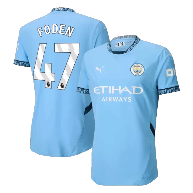 Manchester City FODEN #47 Home Soccer Jersey 2024/25 - Player Version - thejerseys