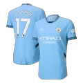 Manchester City DE BRUYNE #17 Home Soccer Jersey 2024/25 - Player Version - thejerseys