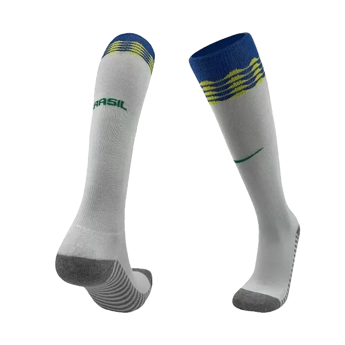 Kid's Brazil Home Soccer Socks Copa América 2024 - thejerseys