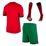 [Super Quailty] Men's Portugal Home Jersey Full Kit Euro 2024 - thejerseys