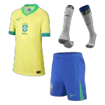 Kid's Brazil Home Jerseys Full Kit Copa América 2024 - thejerseys