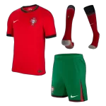 [Super Quailty] Men's Portugal Home Jersey Full Kit Euro 2024 - thejerseys