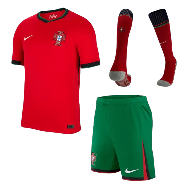 Men's Portugal Home Jersey Full Kit Euro 2024 - thejerseys