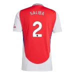 [Super Quality] Men's Arsenal SALIBA #2 Home Soccer Jersey 2024/25 - thejerseys