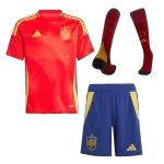 Kid's Spain Home Jerseys Full Kit Euro 2024 - thejerseys