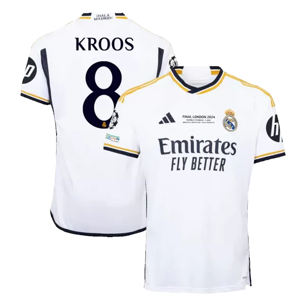 Men's Real Madrid KROOS #8 Home Soccer Jersey 2023/24 - UCL FINAL - thejerseys