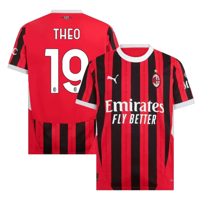 Men's AC Milan THEO #19 Home Soccer Jersey 2024/25 - thejerseys