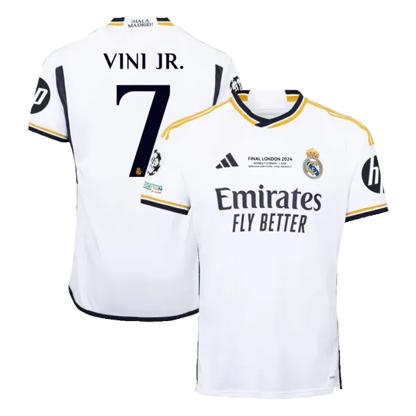 Men's Real Madrid VINI JR. #7 Home Soccer Jersey 2023/24 - UCL FINAL - thejerseys