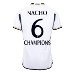 Real Madrid NACHO #6 Home Match Jersey 2023/24 - CHAMPIONS - thejerseys